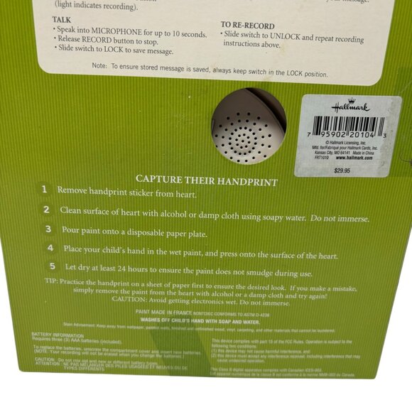 Hallmark Recordable Handprint Keepsake Kit - Capture Cherished Memories With Voi - Picture 3 of 4
